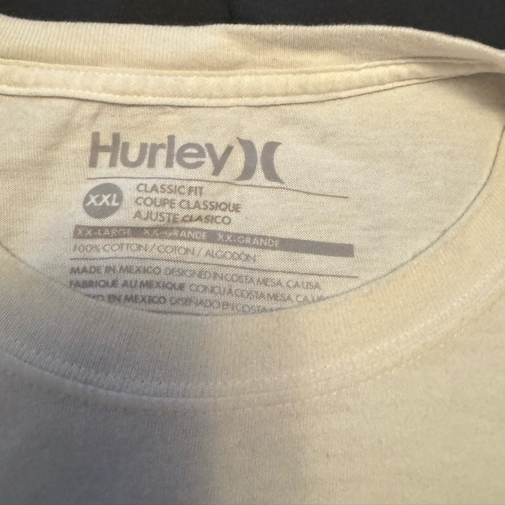 Hurley Cream Classic Fit Tee XXL